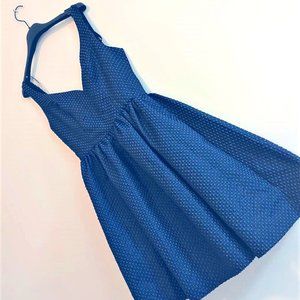 Jill Stuart Black / Blue Polka Dots Dress Women 0